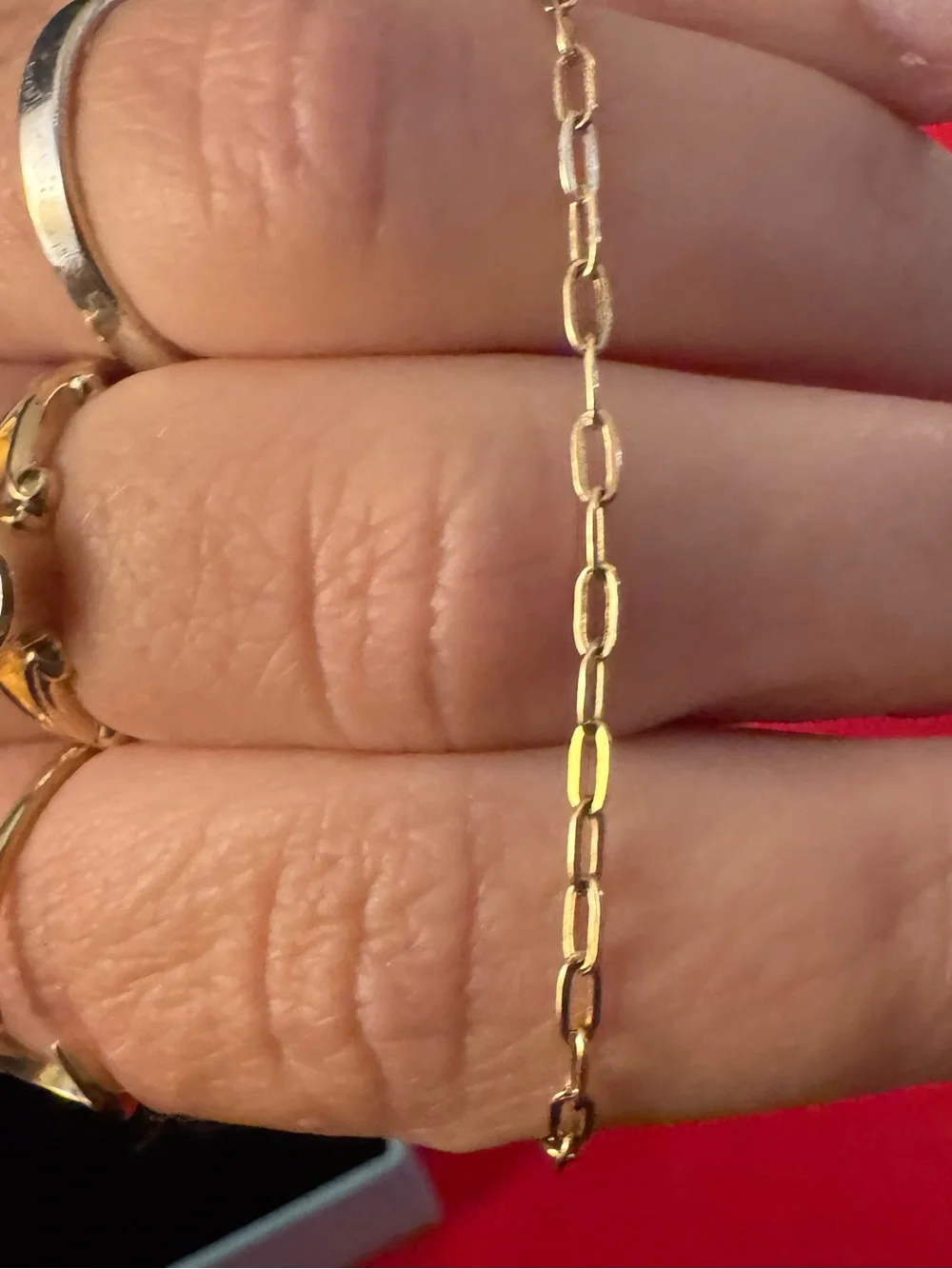 BRAND NEW 8” 2mm 10k SOLID YELLOW Gold Paperclip Chain Bracelet
